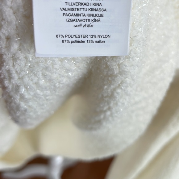 MICHAEL KORS ~ Shimmery Puff-Sleeve Sweater ~ White/Bone ~ NWT! - Picture 12 of 14